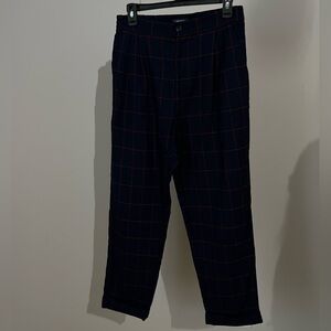 wild fable dark blue and red checkered pants size large
